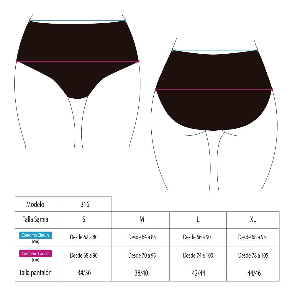 BIKINI MUJER SAMIA 3161 PIN UP CLÁSICO NEGRO - 4