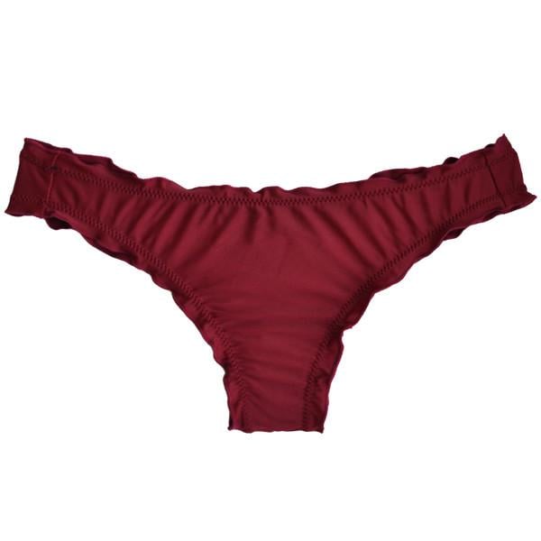 BIKINI MUJER SAMIA 3234 CALZÓN TANGA ARRUCHADA COLOR ROJO - 1