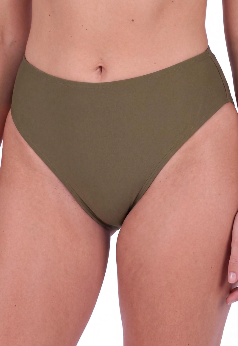 BIKINI CALZON TIRO ALTO CON ABERTURA TRASERA COLOR VERDE - 1