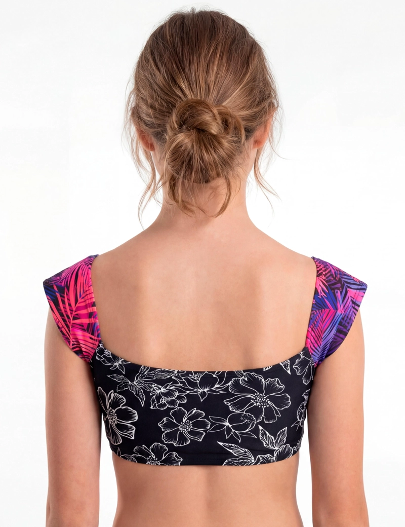 BIKINI MUJER SAMIA 7242 TOP ESTAMPADO MORADO - 2