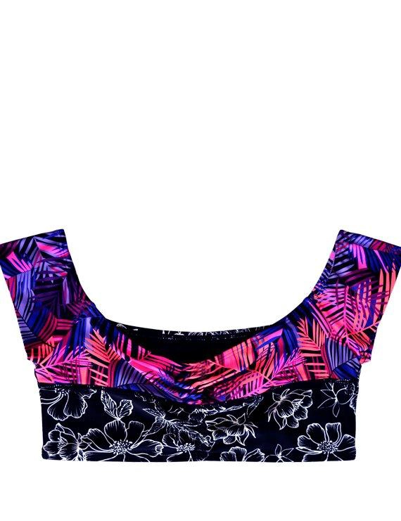 BIKINI MUJER SAMIA 7242 TOP ESTAMPADO MORADO - 3