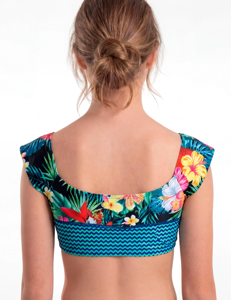 TOP BIKINI ESTAMPADO VERDE - 2