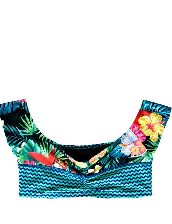 TOP BIKINI ESTAMPADO VERDE - 3