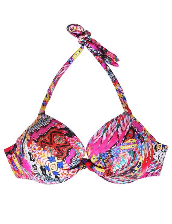 BIKINI BASICO ESTAMPADO FUCSIA - 3