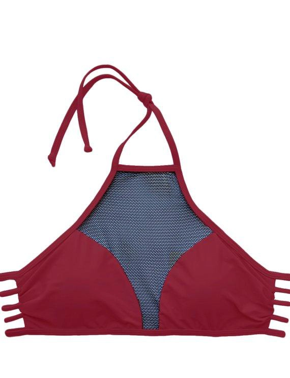 BIKINI MUJER SAMIA 7233 CON TRANSPARENCIA ROJO - 3