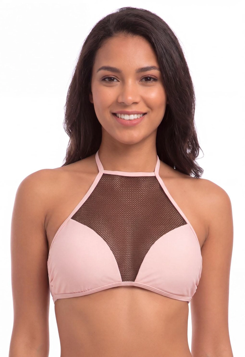 BIKINI MUJER SAMIA 7231 CON TRANSPARENCIA ROSADO - 1
