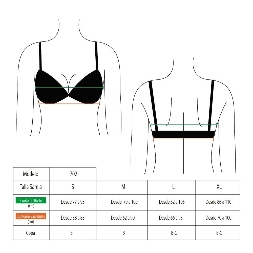 BIKINI MUJER SAMIA 7022 PUSH UP ESTAMPADO ROJO CON NUDO - 5