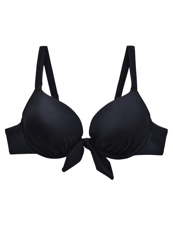 BIKINI PUSH UP EN COLOR NEGRO CON NUDO - 3