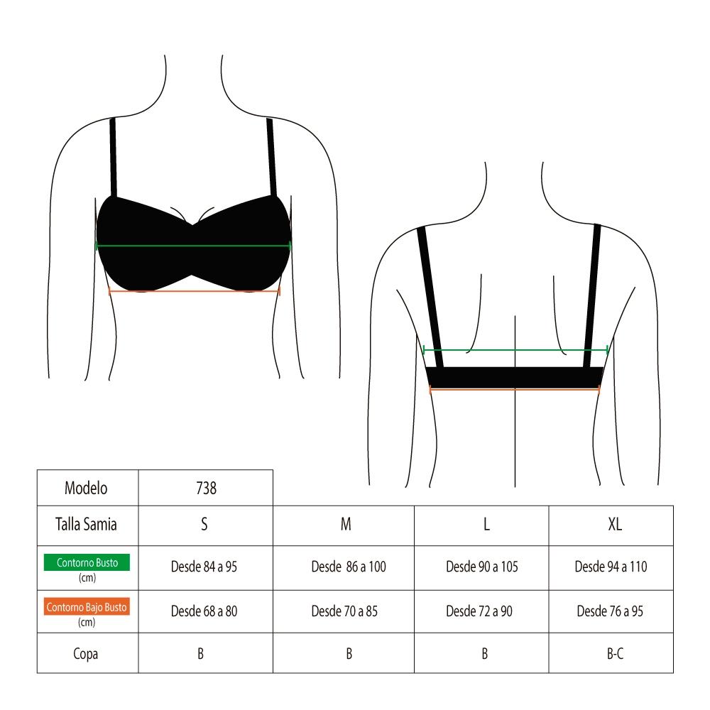 BIKINI ESTILO SOSTE N STRAPLESS COLOR AZUL - 4