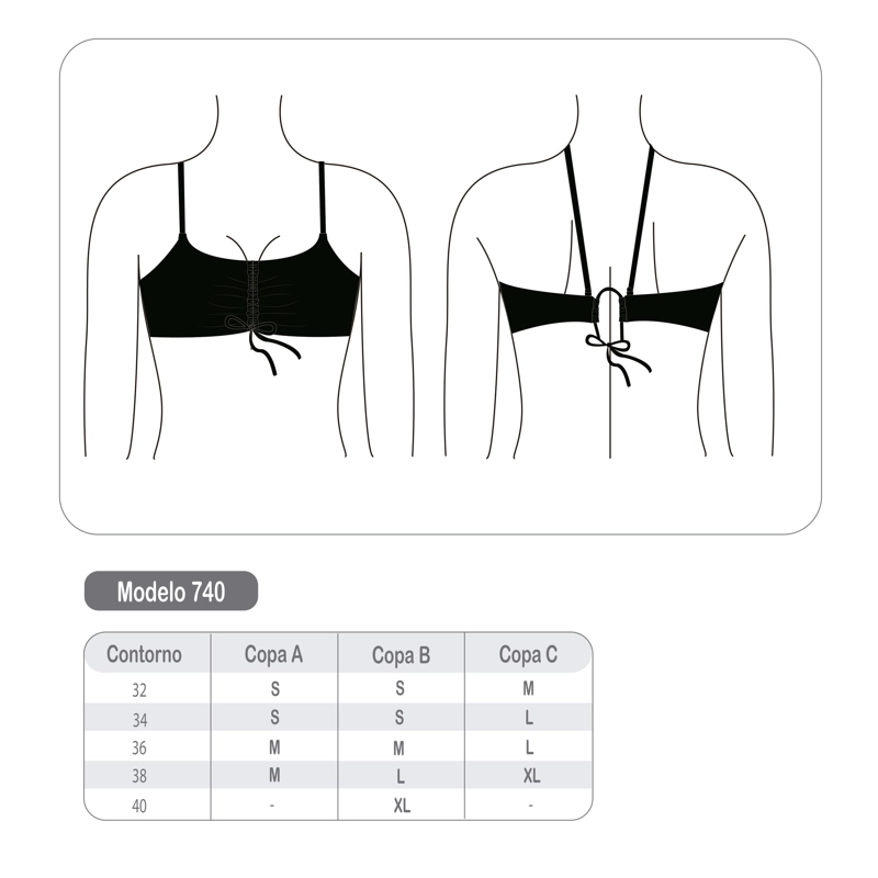 BIKINI ESTILO SOSTE N TRIANGULO COLOR NEGRO - 6