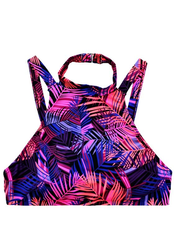 BIKINI MUJER SAMIA 7211 PETO ALTO ESTAMPADO MORADO - 1
