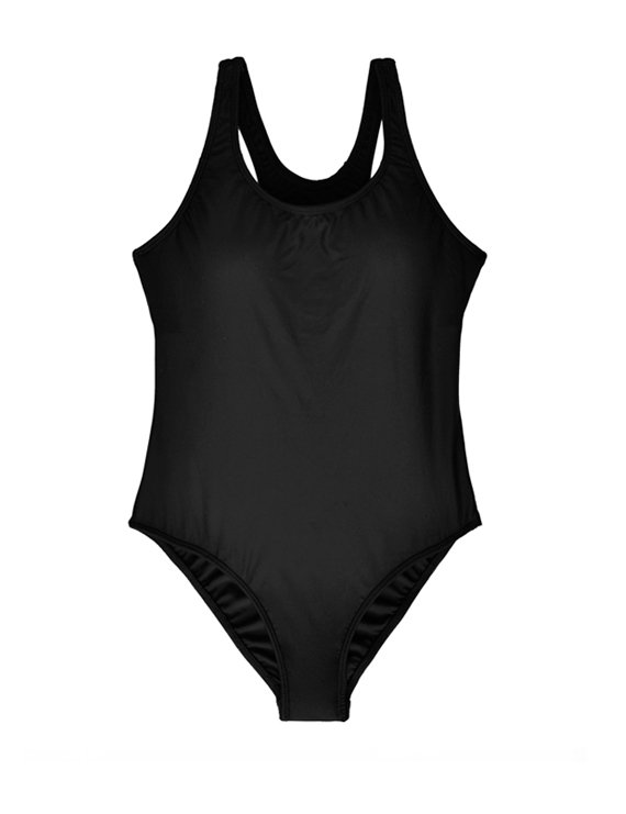 TRAJE DE BAÑO MUJER SAMIA 165 DEPORTIVO CLÁSICO COLOR NEGRO - 1
