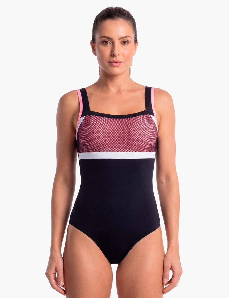 TRAJE DE BAÑO MUJER SAMIA 70208 DEPORTIVO COPA GRANDE ROSADO - 1