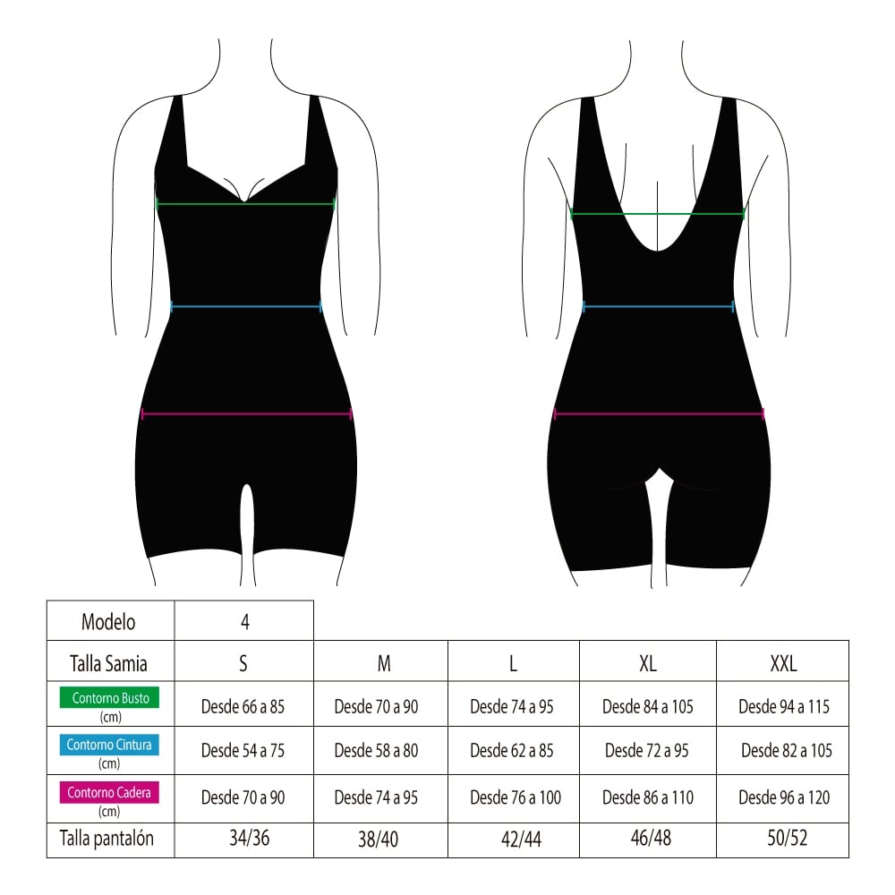 TRAJE DE BAÑO MUJER SAMIA 41 DEPORTIVO PIERNA LARGA COLOR NEGRO - 5