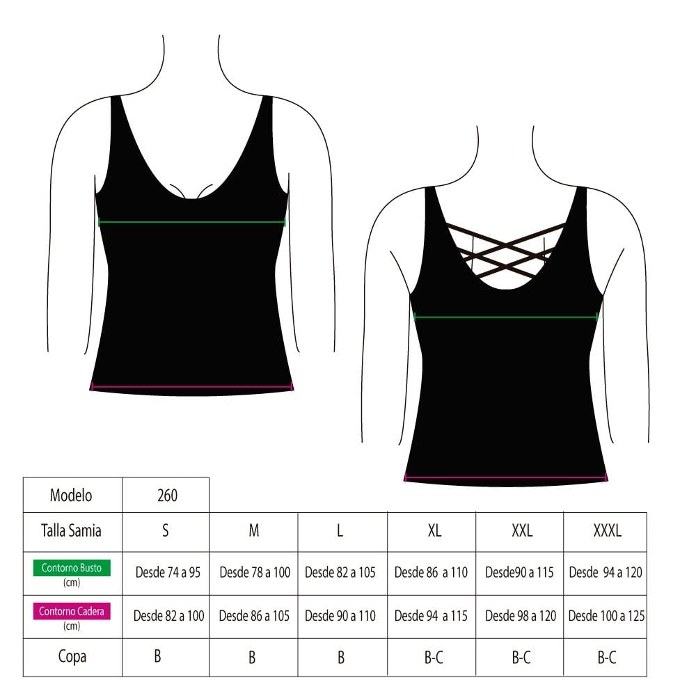 TANKINI CON ESCOTE EN LA ESPALDA COLOR NEGRO - 4