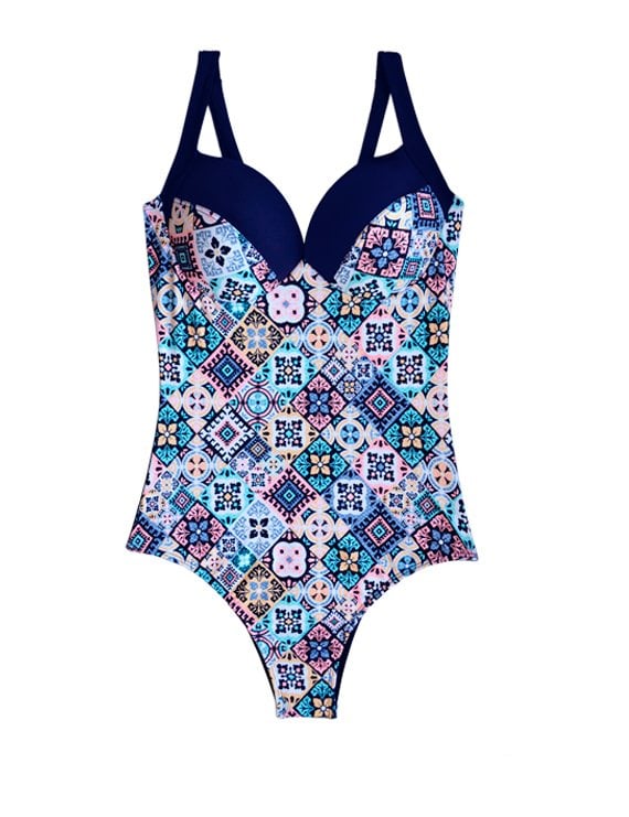 TRAJE DE BAÑO DE UNA PIEZA ESTAMPADO - 1