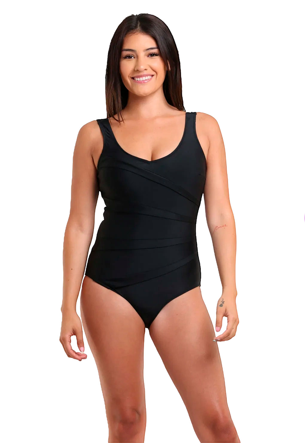 TRAJE DE BAÑO MUJER SAMIA 71002 MODELADOR COLOR NEGRO - 1