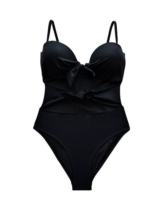 TRIKINI MUJER SAMIA 70601 CON DOBLE NUDO COLOR NEGRO - 3