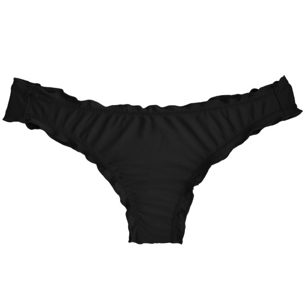 BIKINI CALZÓN TANGA ARRUCHADA COLOR NEGRO - 3