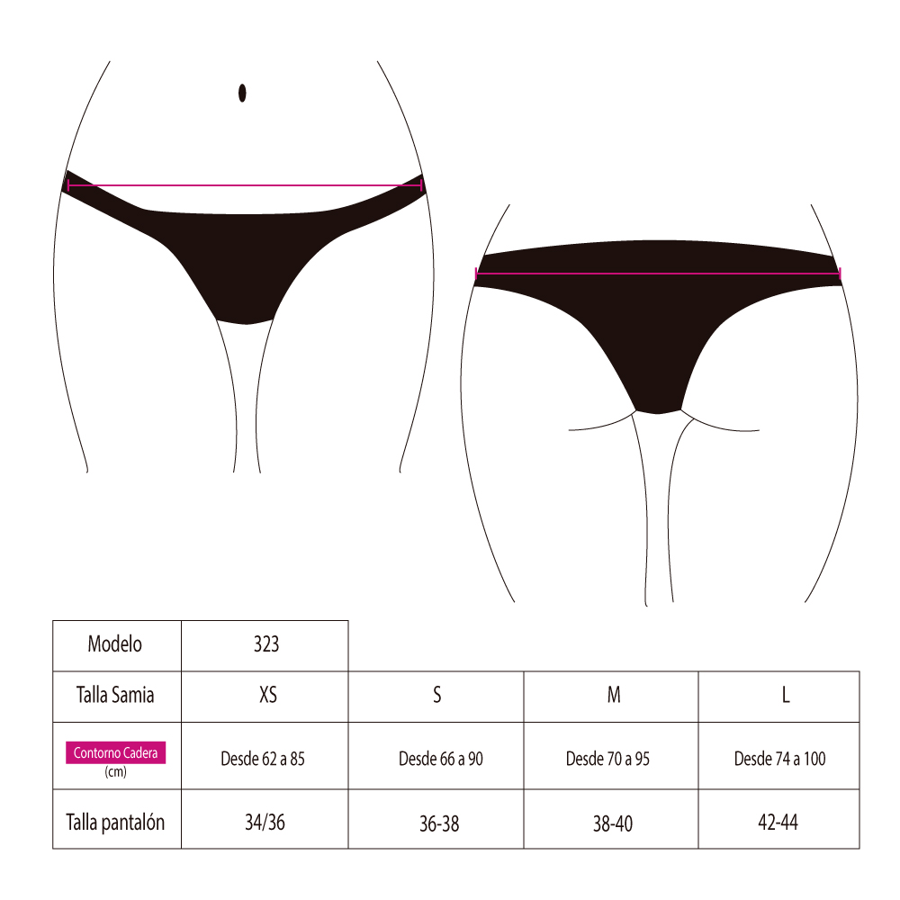 BIKINI CALZÓN TANGA ARRUCHADA COLOR NEGRO - 4