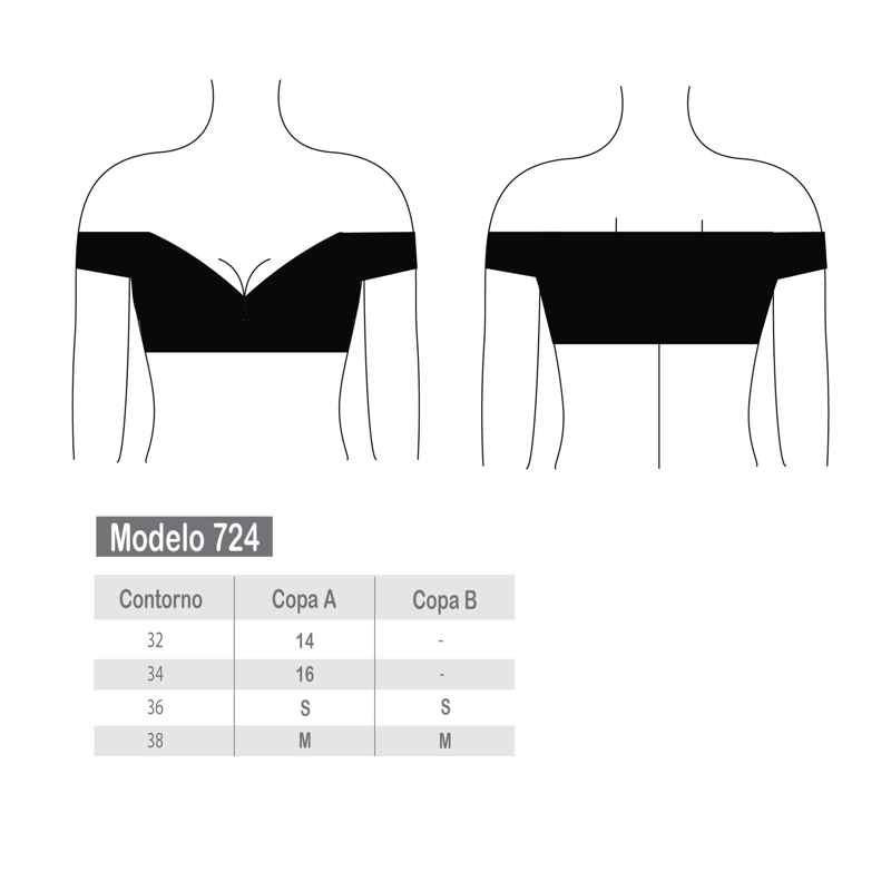 BIKINI MUJER SAMIA 7241 TOP ESTAMPADO NEGRO - 4