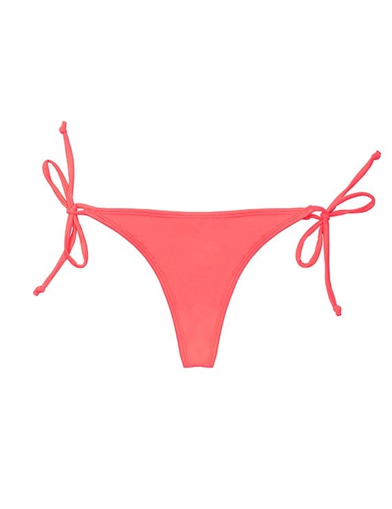 BIKINI CALZÓN COLALESS CON AMARRAS NARANJA - 3