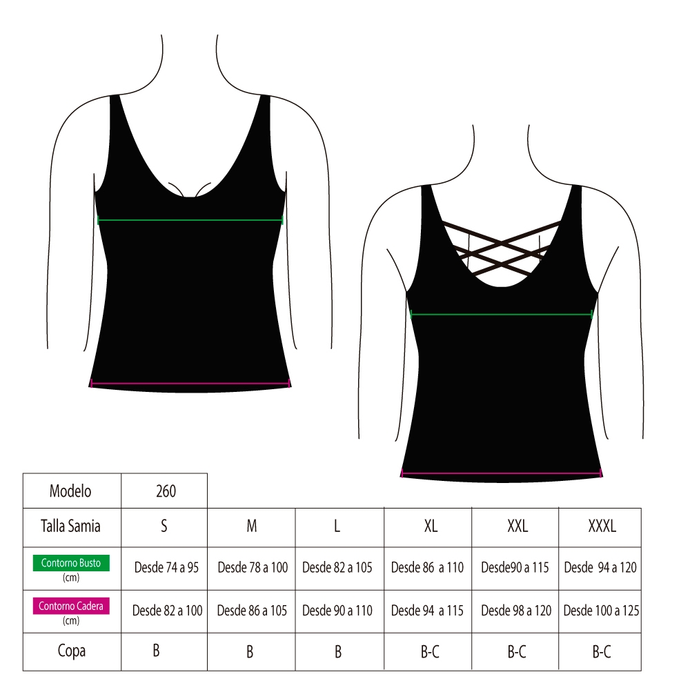 TANKINI MUJER SAMIA 2603 CON ESCOTE EN LA ESPALDA COLOR AZUL - 3