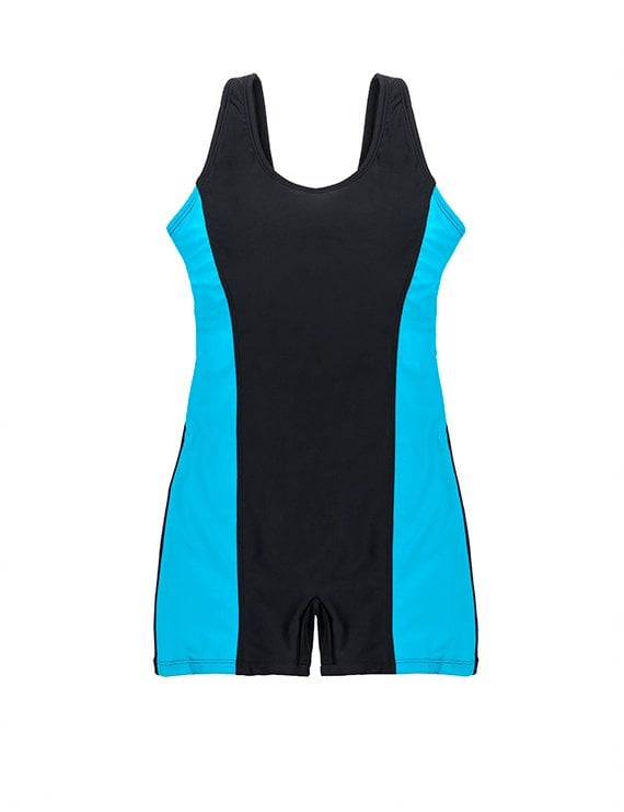 TRAJE DE BAÑO MUJER SAMIA 33 DEPORTIVO MEDIA PIERNA COLOR TURQUESA - 4