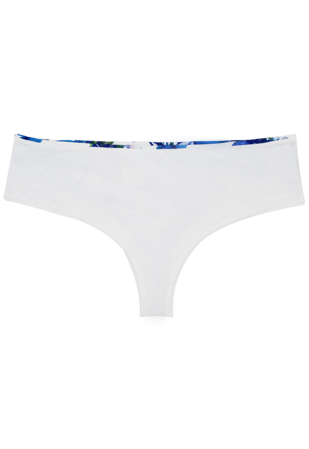 BIKINI CALZÓN TANGA TIRO ALTO ESTAMPADO AZUL - 3