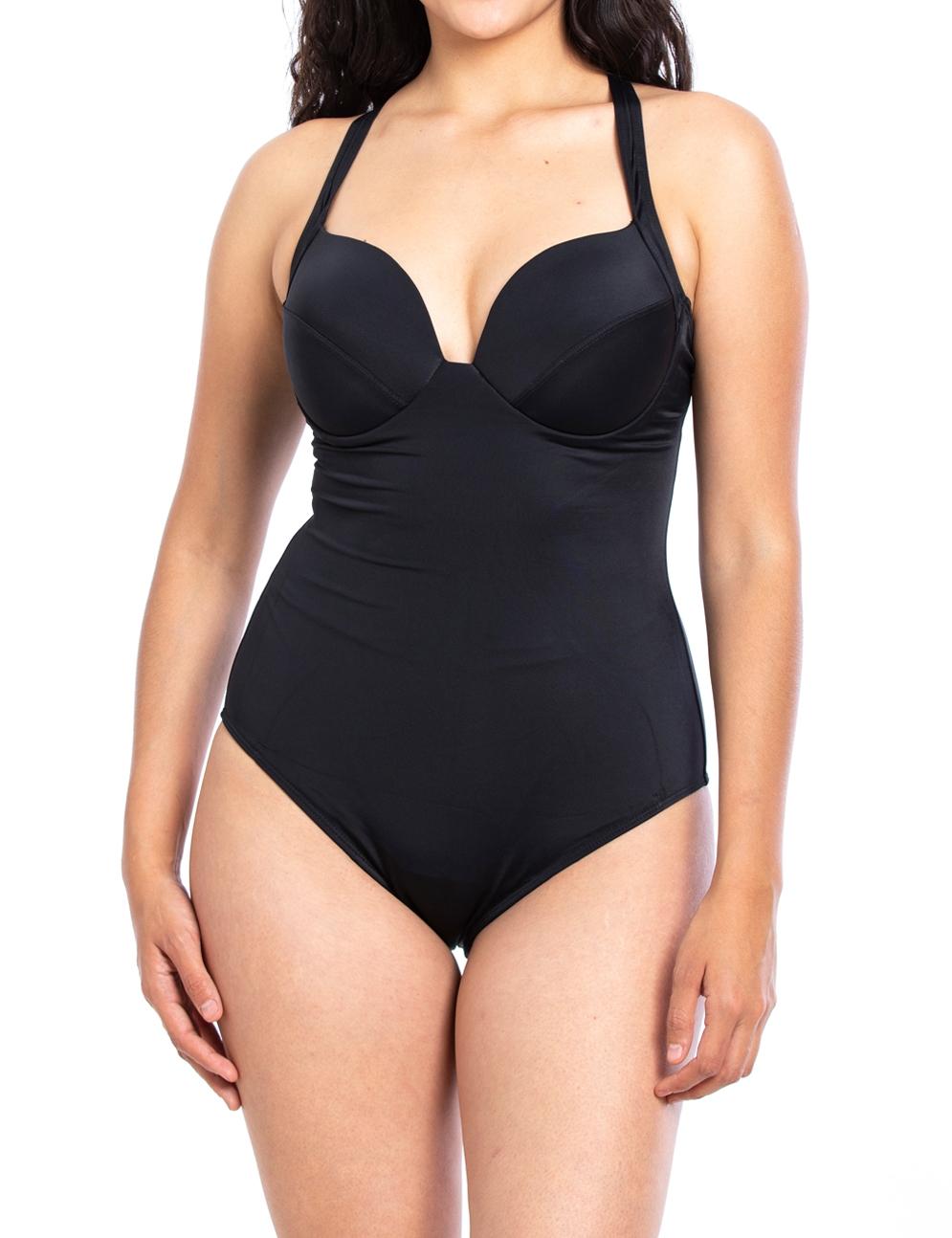 TRAJE DE BANO MUJER SAMIA 701010 DE UNA PIEZA NEGRO