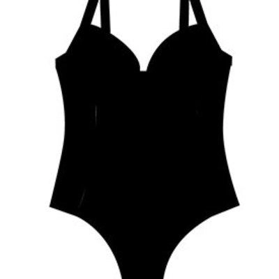 TRAJE DE BAÑO MUJER SAMIA 70005 DE UNA PIEZA REBAJADO NEGRO - 3