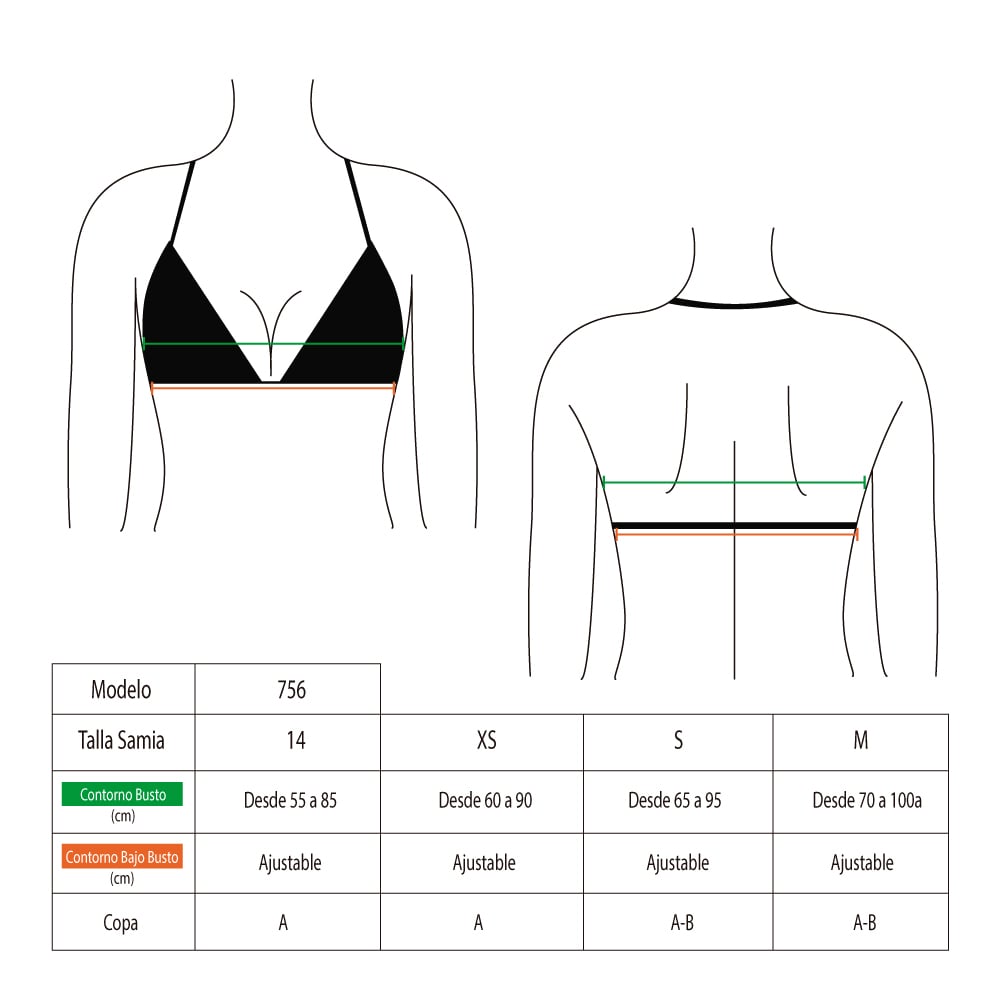 BIKINI MUJER SAMIA 7563 TRIANGULO AMARILLO - 3