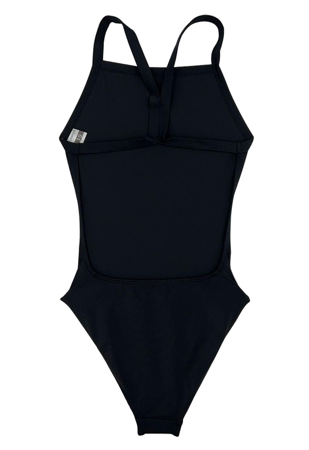 TRAJE DE BAÑO NIÑA SAMIA NEGRO 6301 DEPORTIVO COMPETICIÓN PARA - 2