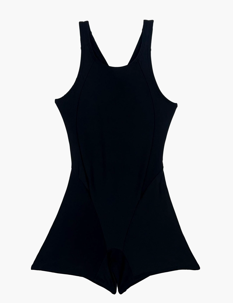 TRAJE DE BAÑO NIÑA SAMIA NEGRO 1701 NATACIÓN CON PIERNA - 3