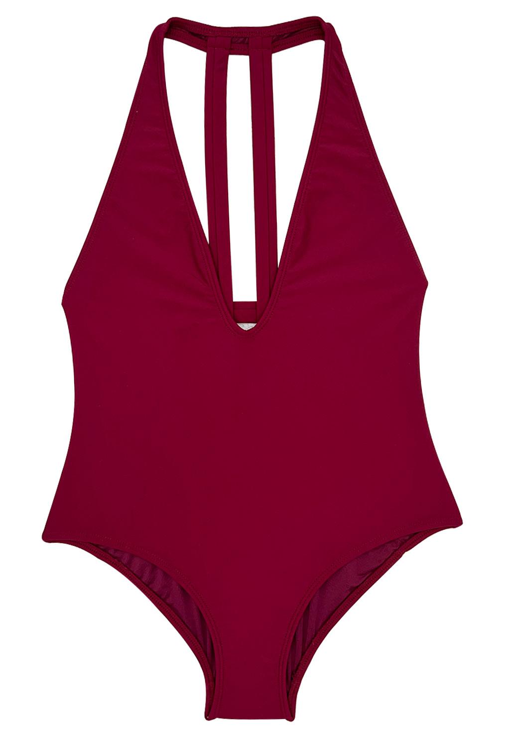 TRAJE DE BAÑO MUJER SAMIA 76203 ESCOTADO ROJO | ROJO - 4