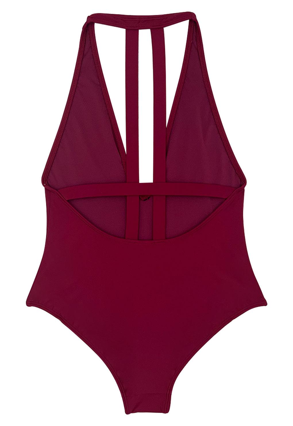 TRAJE DE BAÑO MUJER SAMIA 76203 ESCOTADO ROJO | ROJO - 5