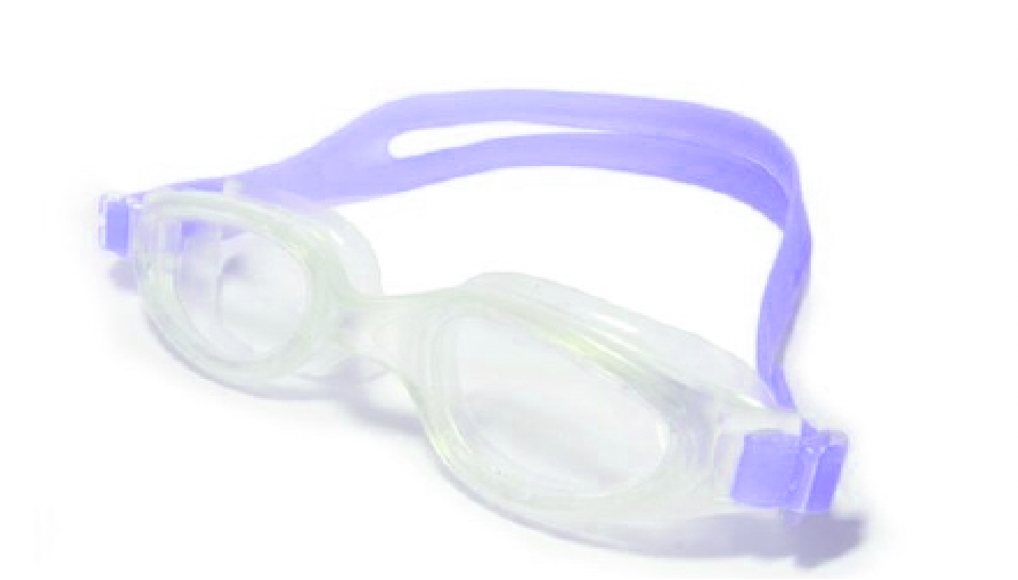 LENTE PARA NATACIÓN CON CORREA DE SILICONA MORADO - 1