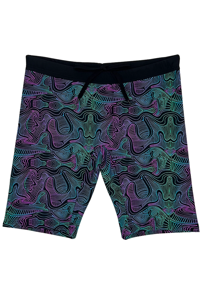 CALZA UNISEX SAMIA ROSADO Y VERDE BIKER ESTAMPADO - 1