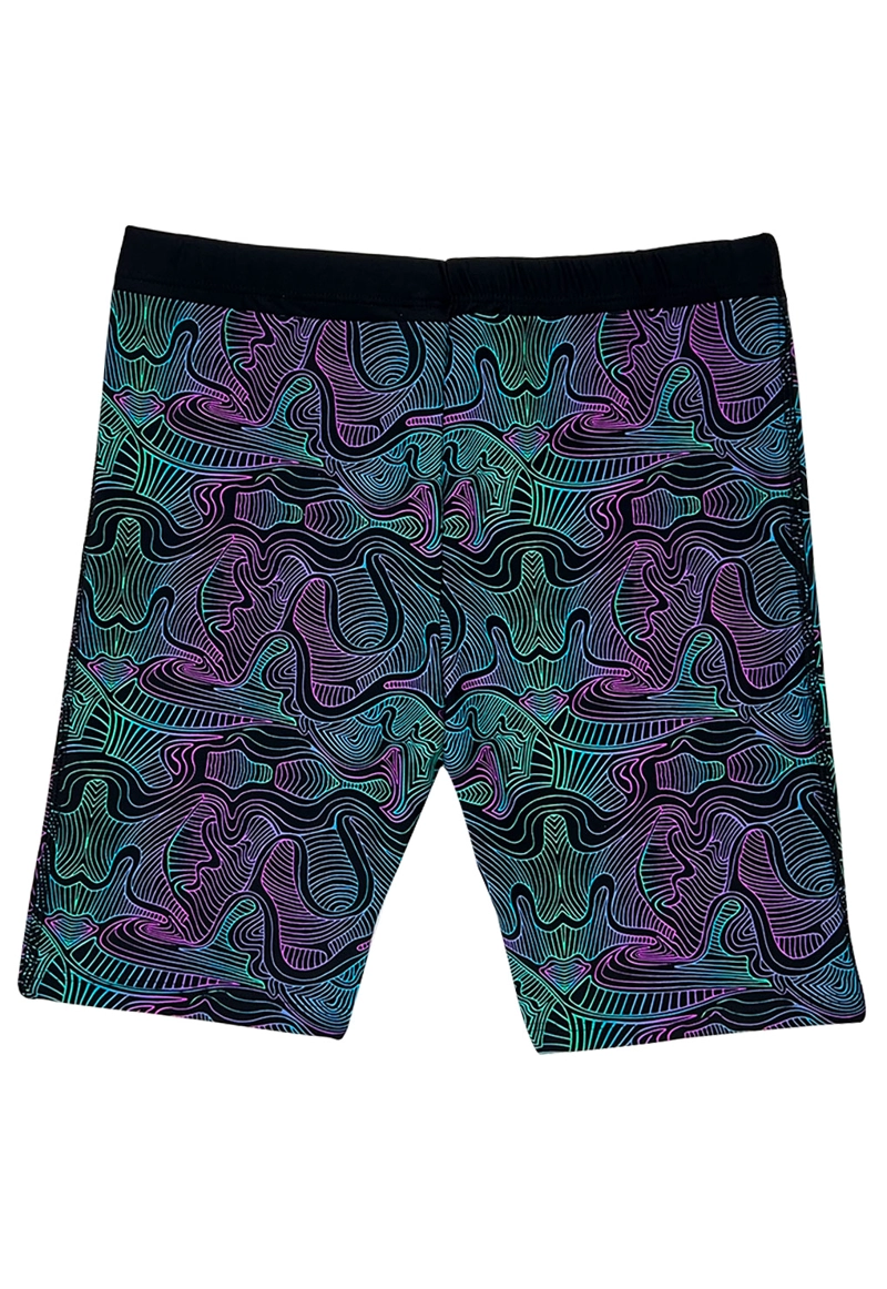 CALZA UNISEX SAMIA ROSADO Y VERDE BIKER ESTAMPADO - 2