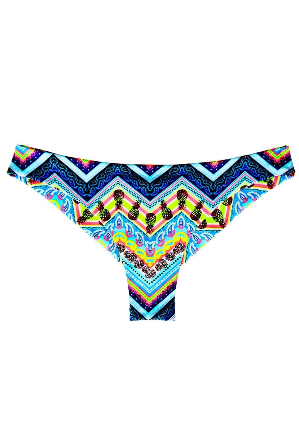 BIKINI CALZON TANGA COSTURA INVISIBLE EST AZUL - 1