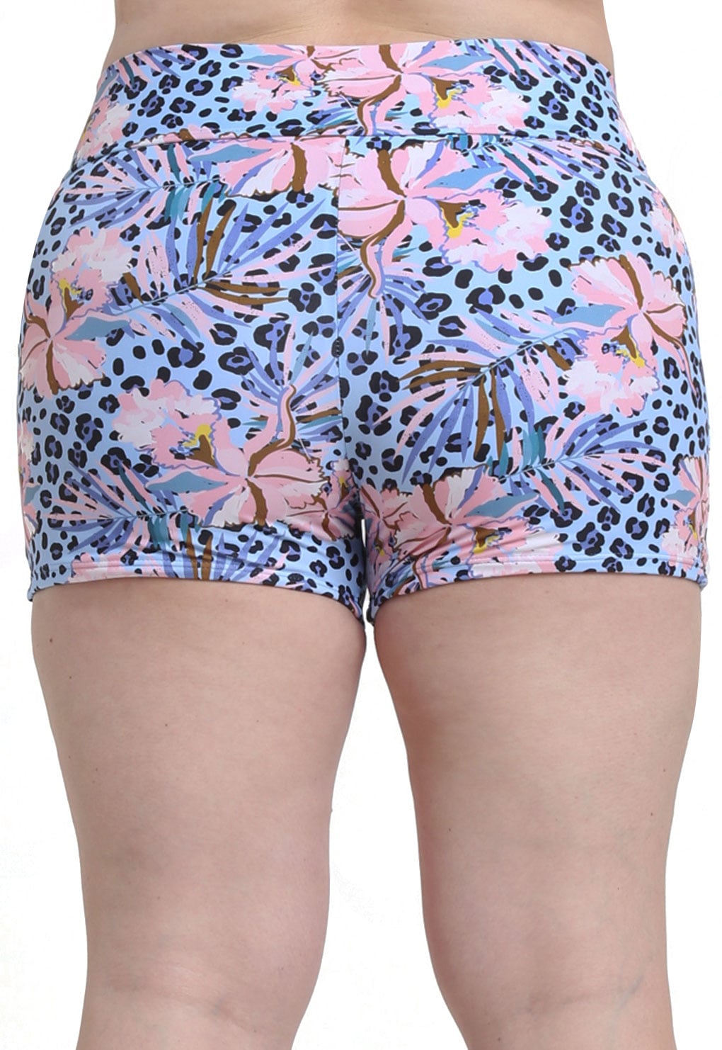 BIKINI SHORT ESTILO HOT PANT ESTAMPADO CELESTE - 2