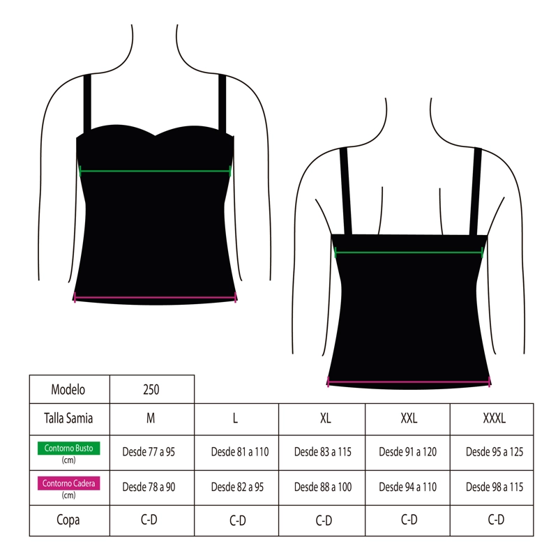 TANKINI MUJER SAMIA 250 REDUCTOR ESTAMPADO VERDE - 3