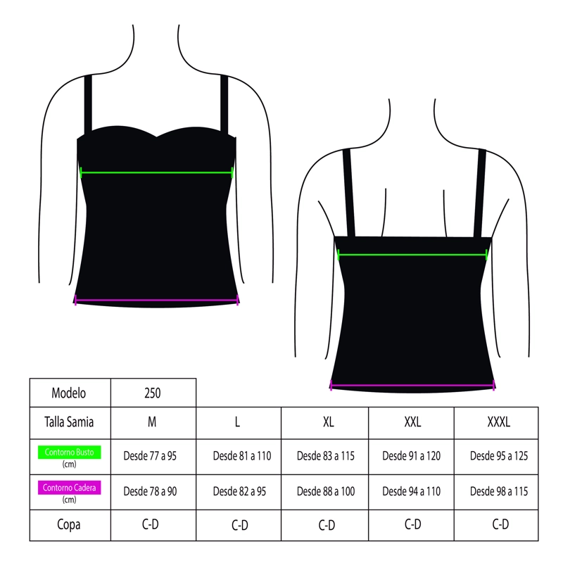 TANKINI MUJER SAMIA 250 REDUCTOR ESTAMPADO VERDE - 4