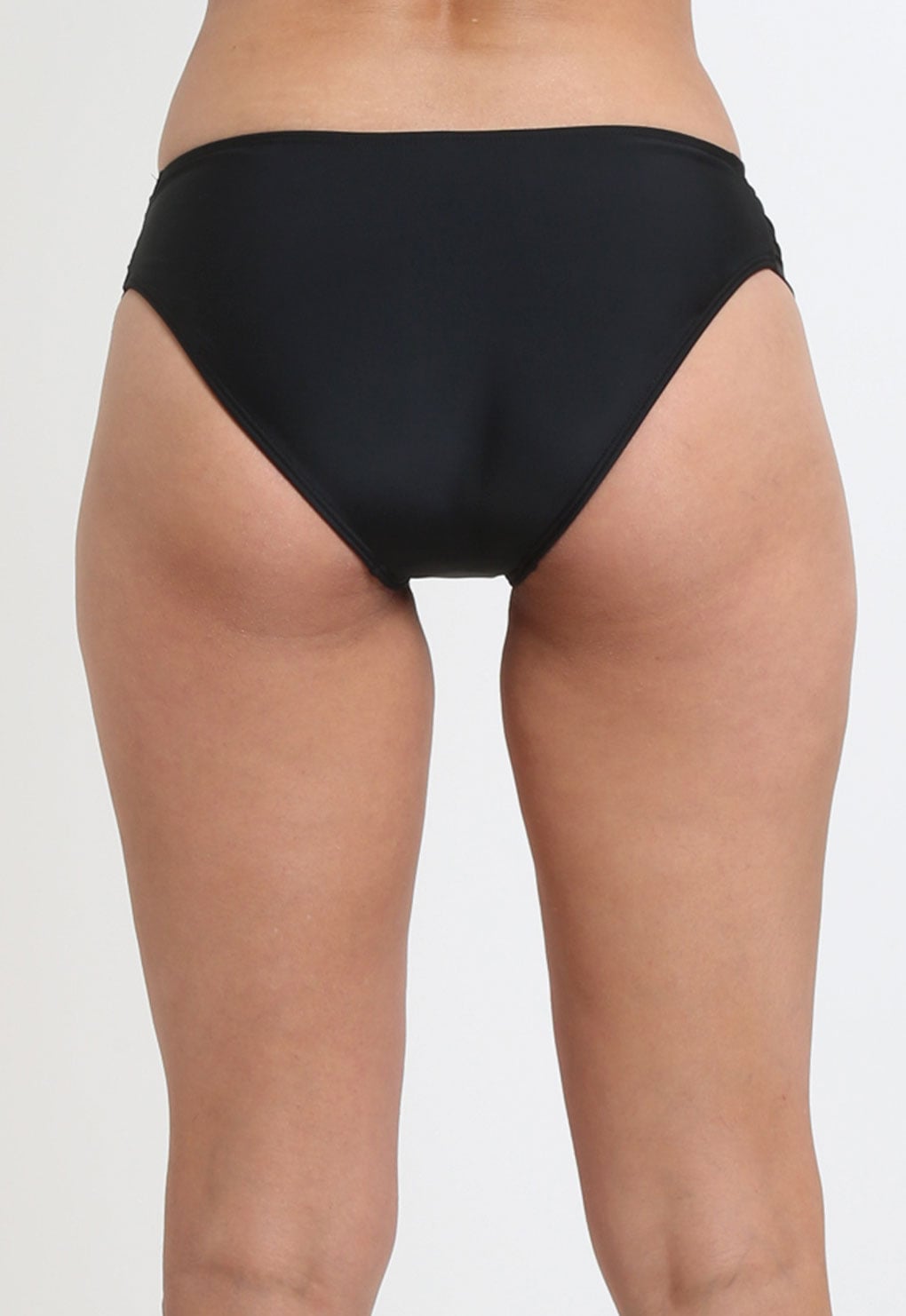 BIKINI MUJER SAMIA 375 CLÁSICO COSTADOS DRAPEADOS NEGRO - 2