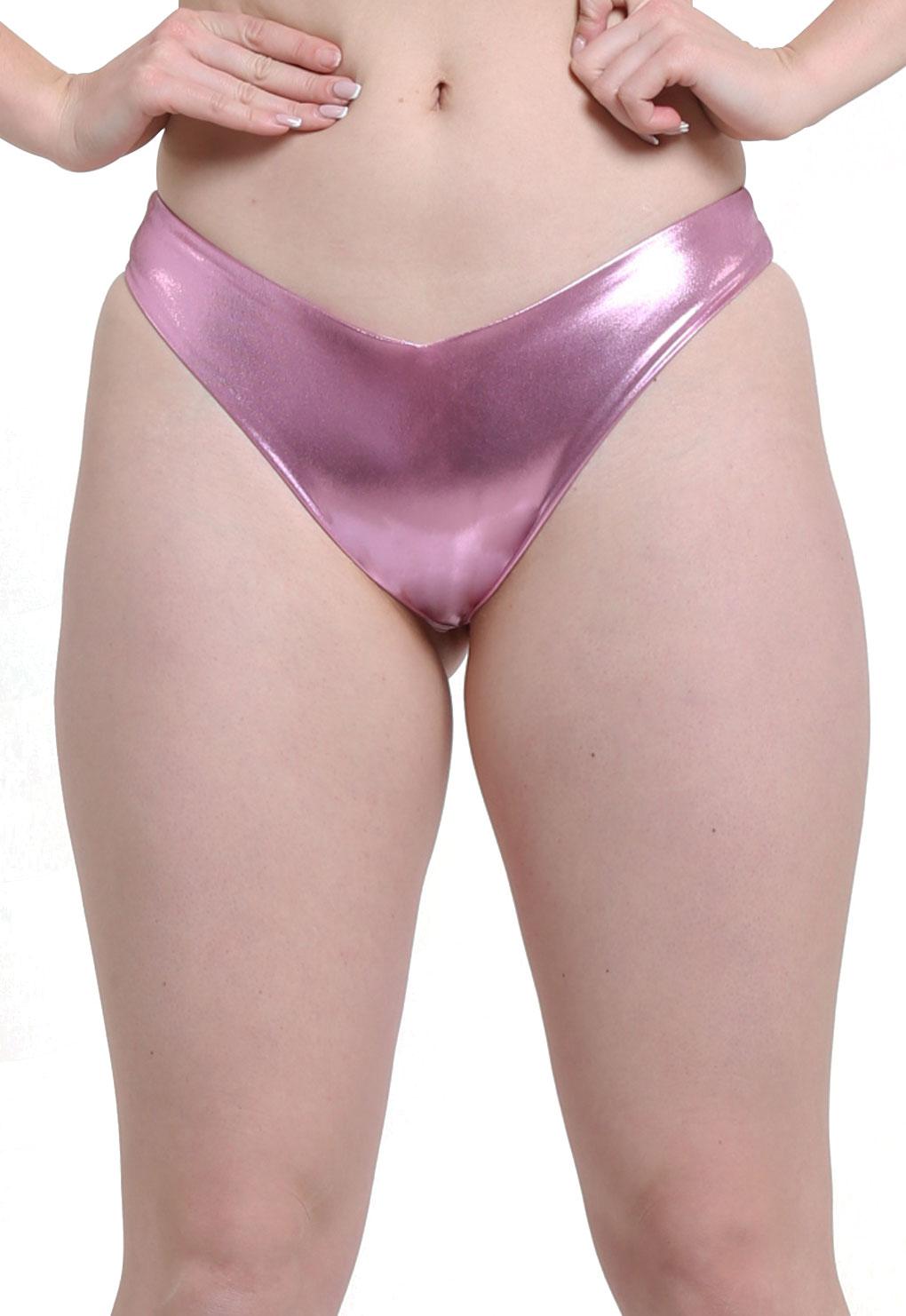 BIKINI TANGA CADERA ALTA LILA BRILLANTE - 1