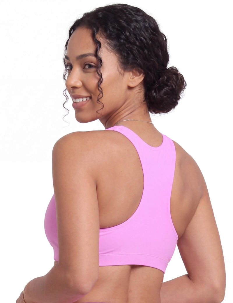 TRAJE DE BAÑO MUJER SAMIA 2145 PETO DEPORTIVO DE LYCRA FUCSIA - 2