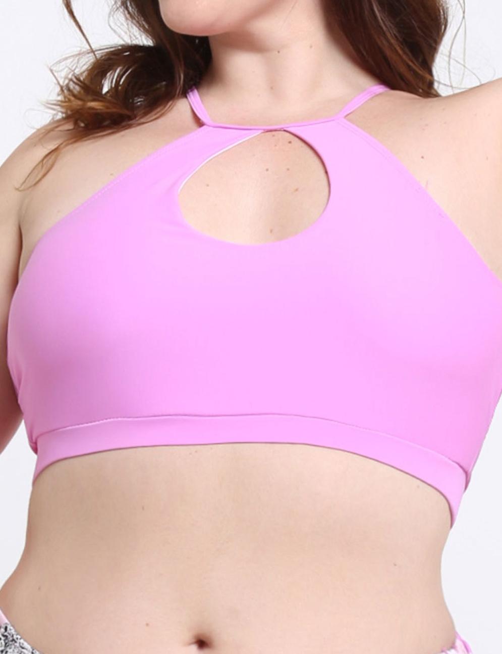 BIKINI MUJER SAMIA 2140 PETO HALTER LILA - 1