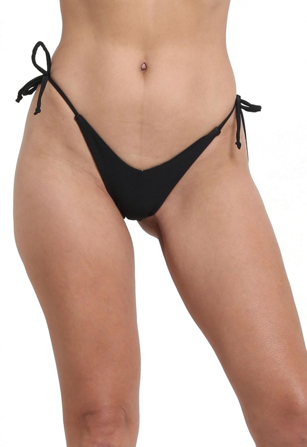 MICRO BIKINI COLALESS CON AMARRAS NEGRO - 1