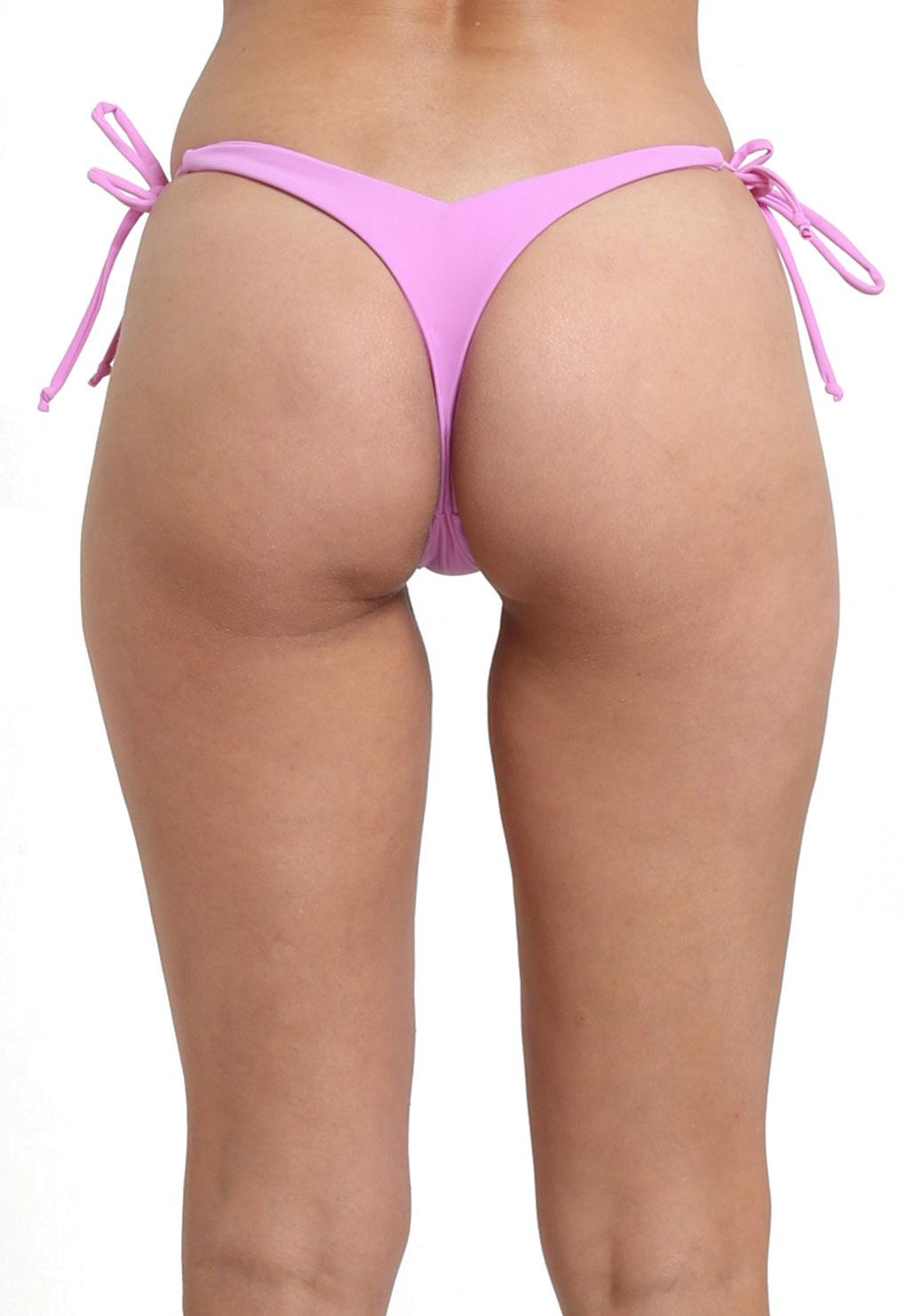 TRAJE DE BAÑO MUJER SAMIA 327 MICRO BIKINI COLALESS CON AMARRAS LILA - 2