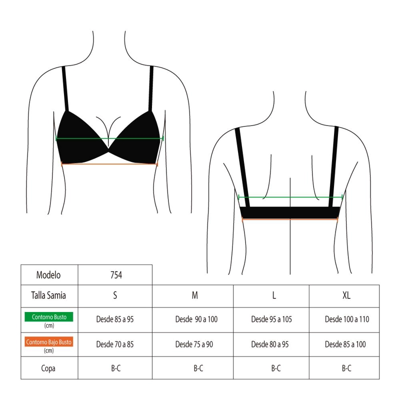 BIKINI MUJER SAMIA 754 TRIANGULO CON NUDO LILA - 3